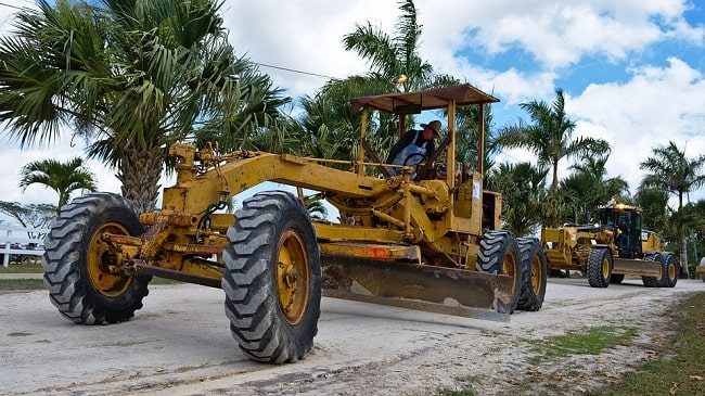motor grader road construction