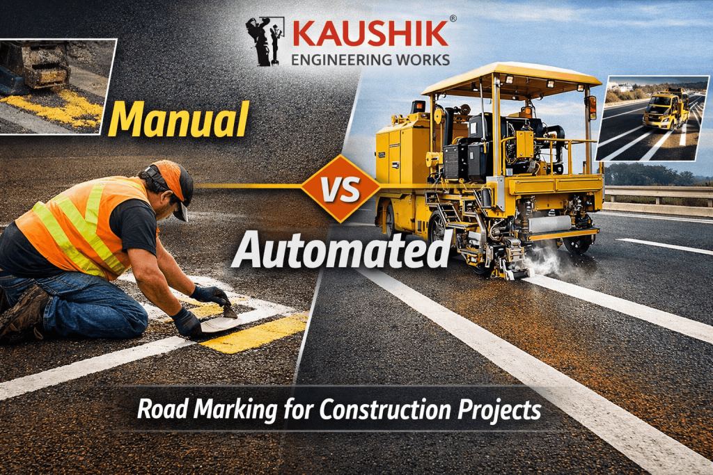 Manual vs Automated Road Marking for Construction Projects